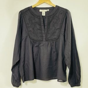 H&M- Blouse with Embroidery SIZE- 10